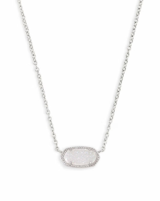 Elisa Short Pendant Silver Necklace