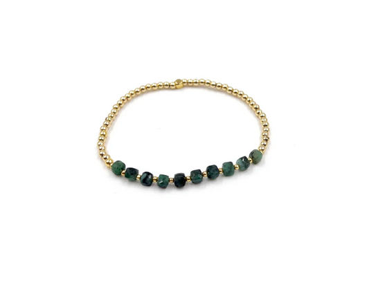 Cherlandina Gold Bracelet (Emerald)