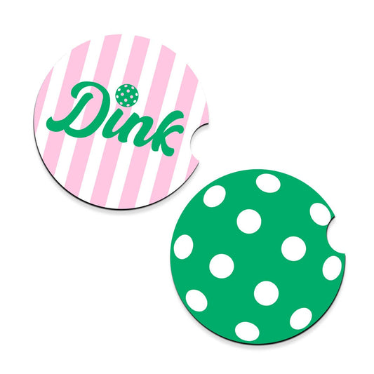 Dink Pickleball Car Coaster Set