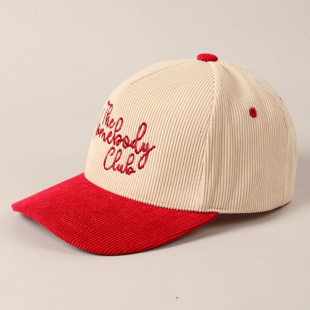 The Homebody Club Two-Tone Corduroy 5 Panel Cap