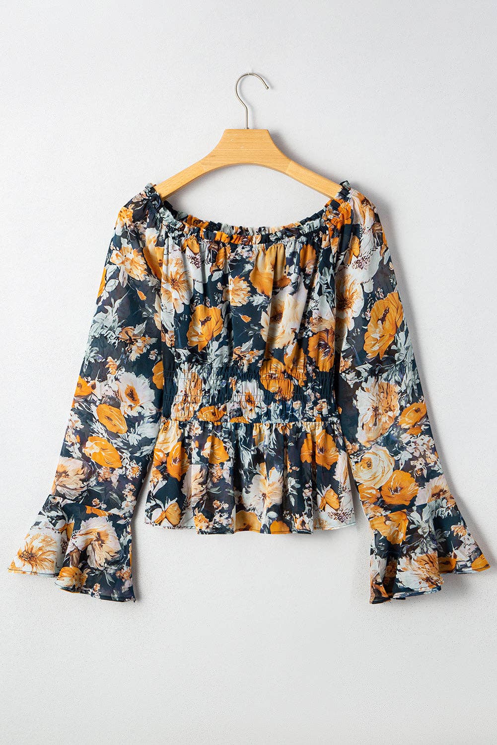 Floral Off Shoulder Peplum Top
