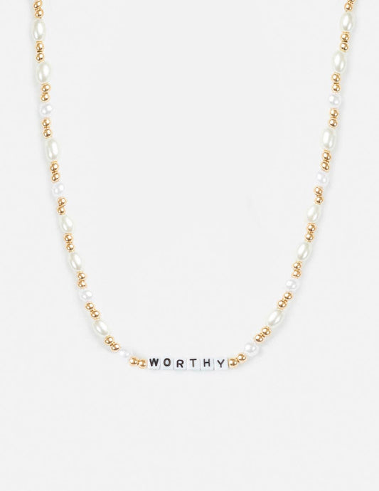 Worthy Letter Necklace