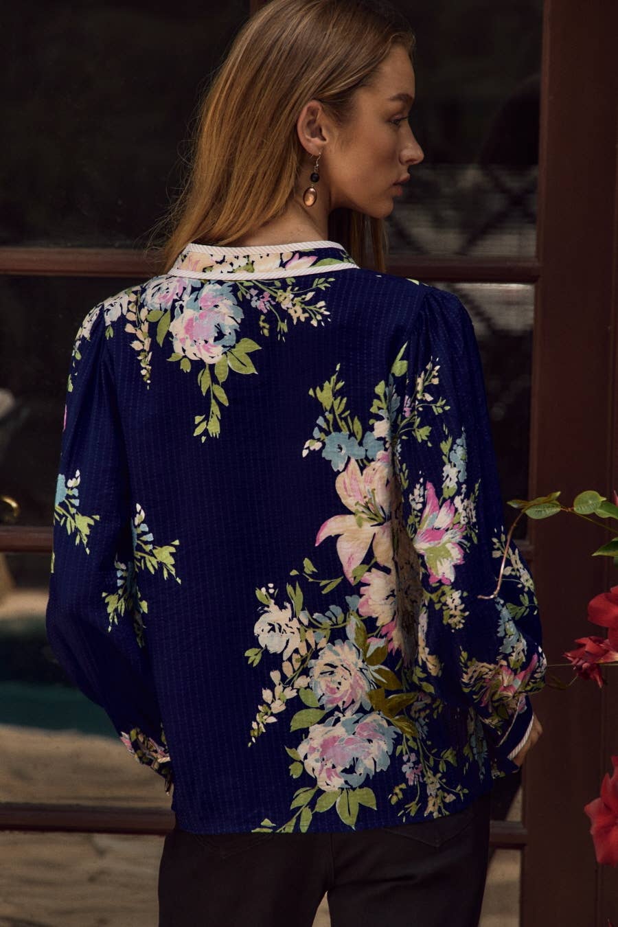 Plus Floral Print Blouse
