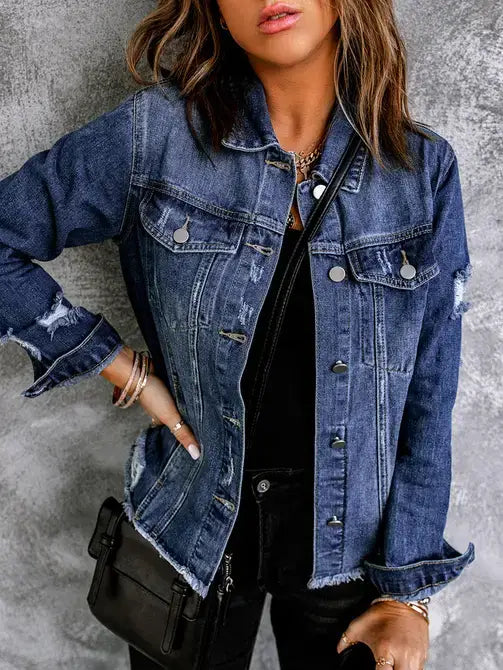 Distressed Denim Jacket