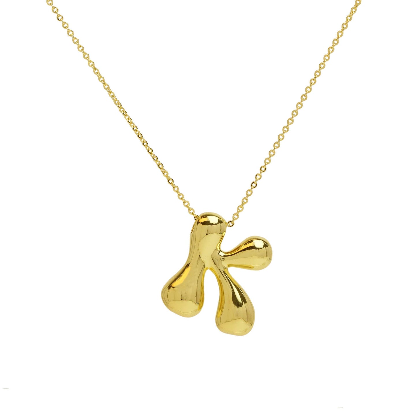 Initial Waterdrop 18K Gold Necklace