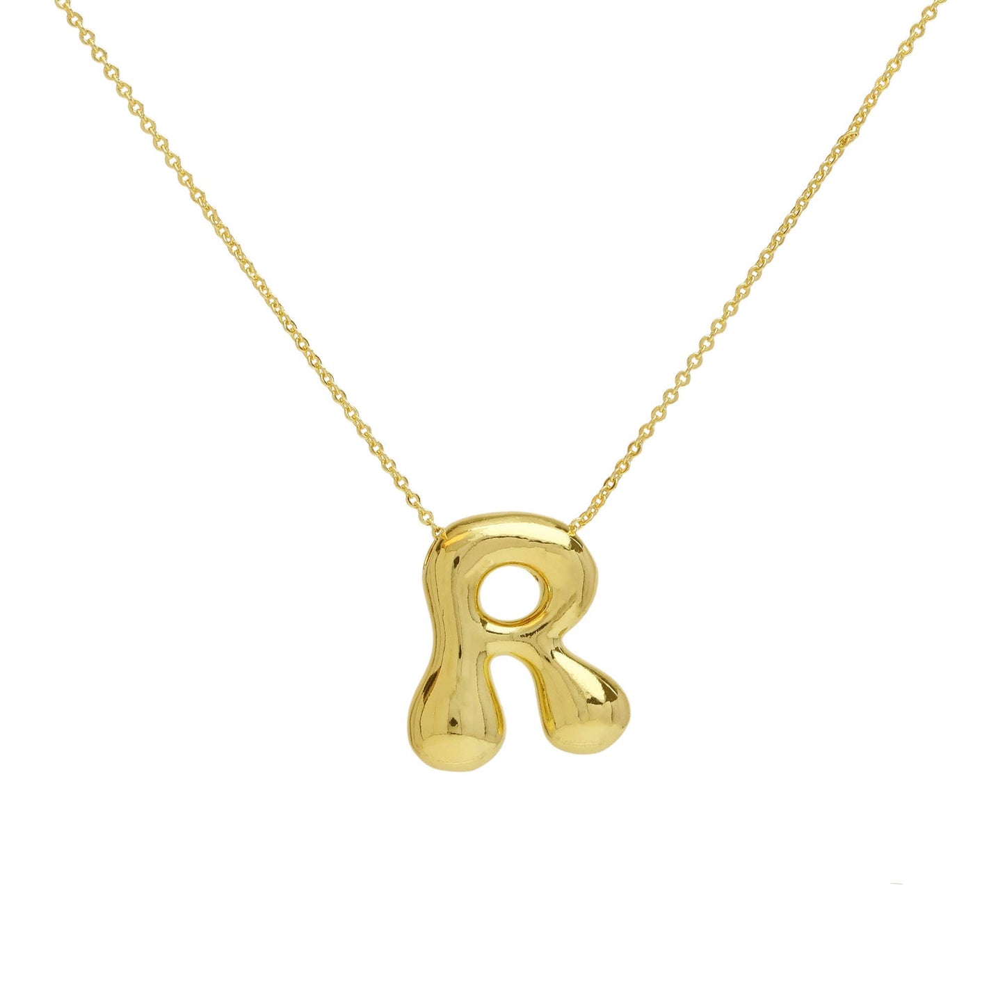 Initial Waterdrop 18K Gold Necklace