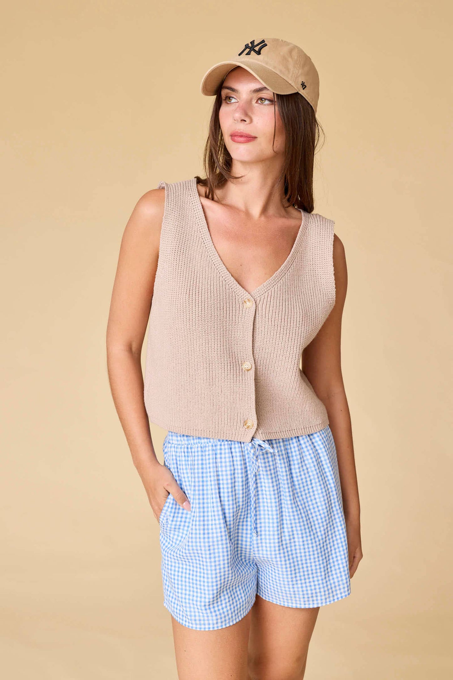 Isabel Knit Button Down Vest