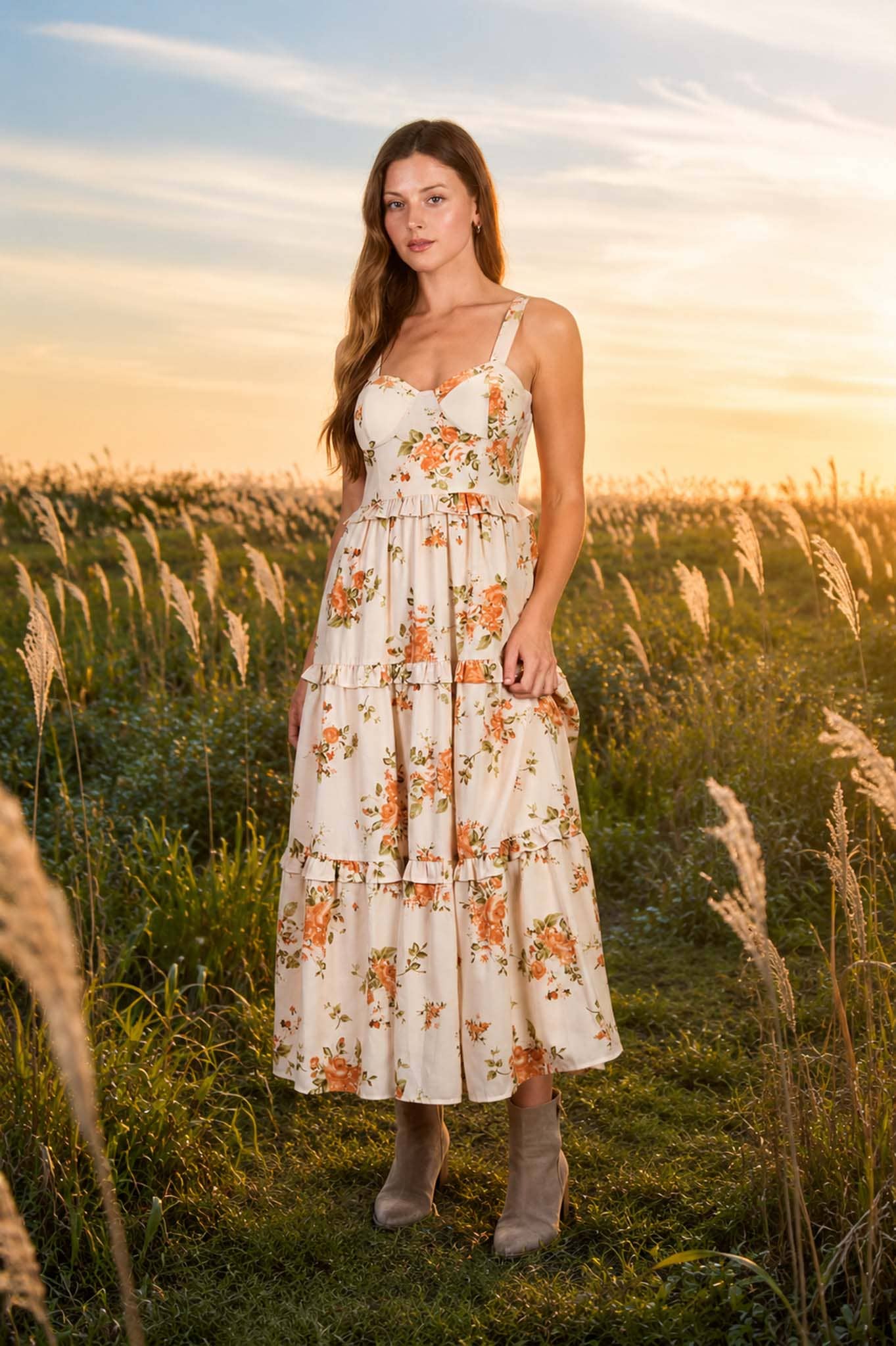 Honey bell Midi Dress