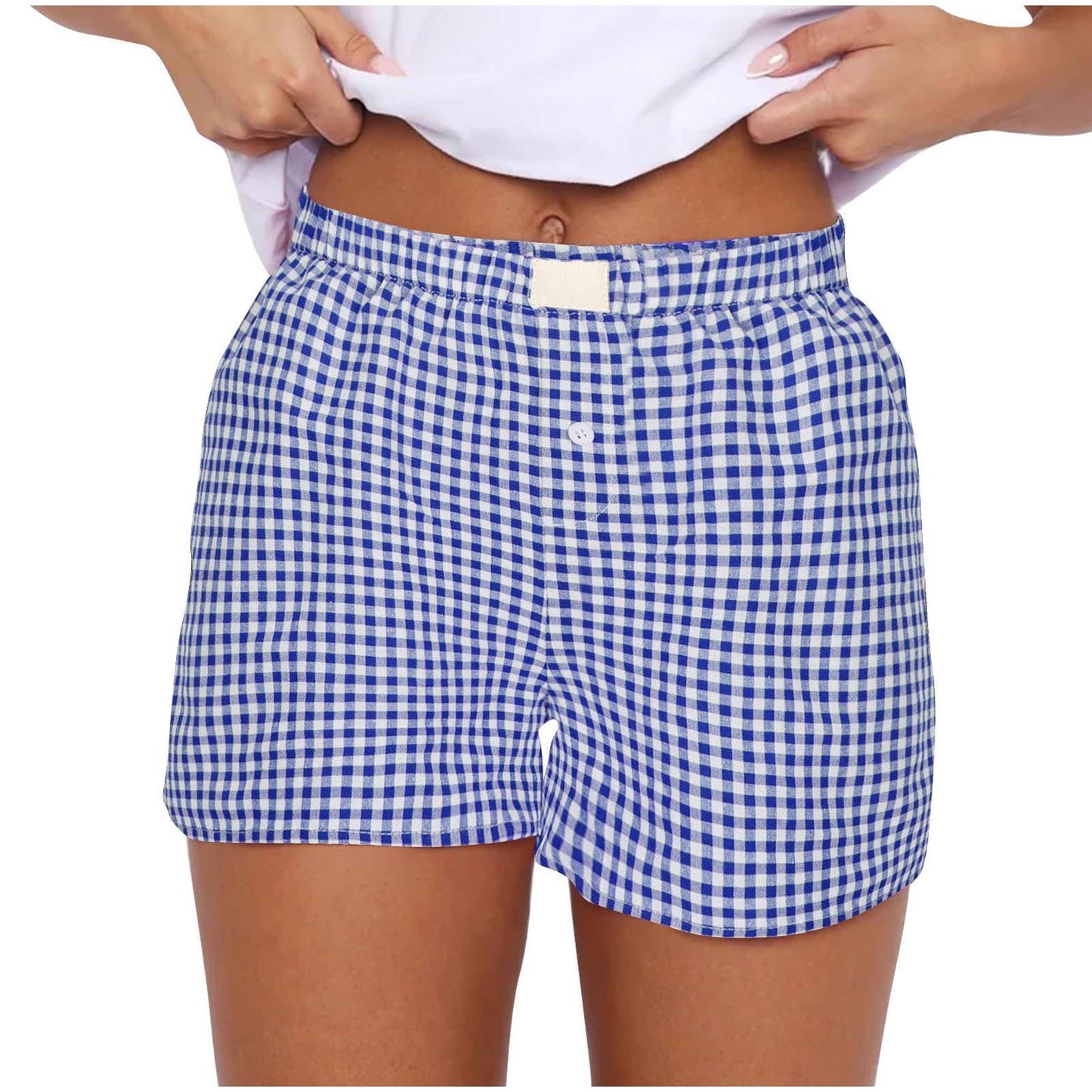 Lysandra Gingham Pull-On Boxer Shorts