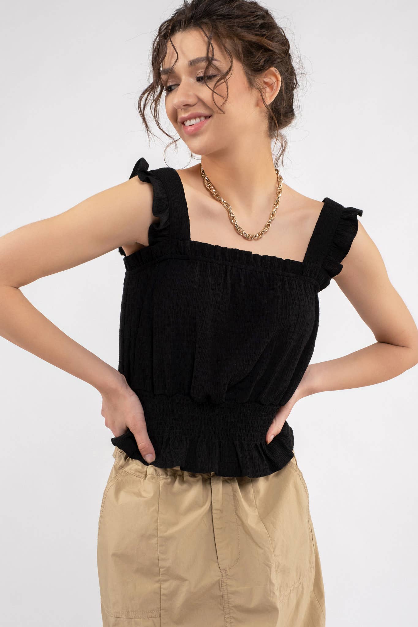 CINCHED WAIST TOP