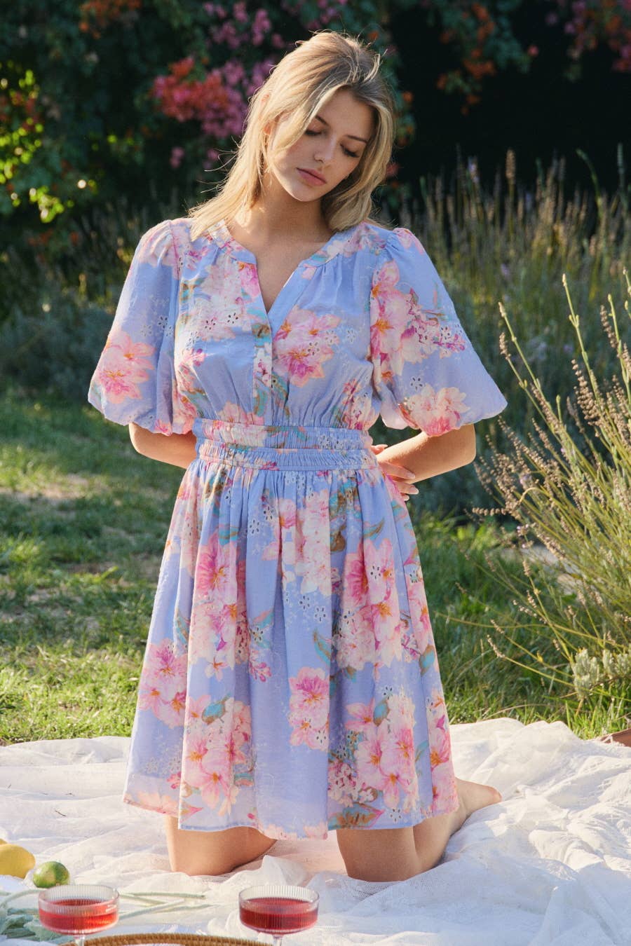 Plus Printed Short Dress