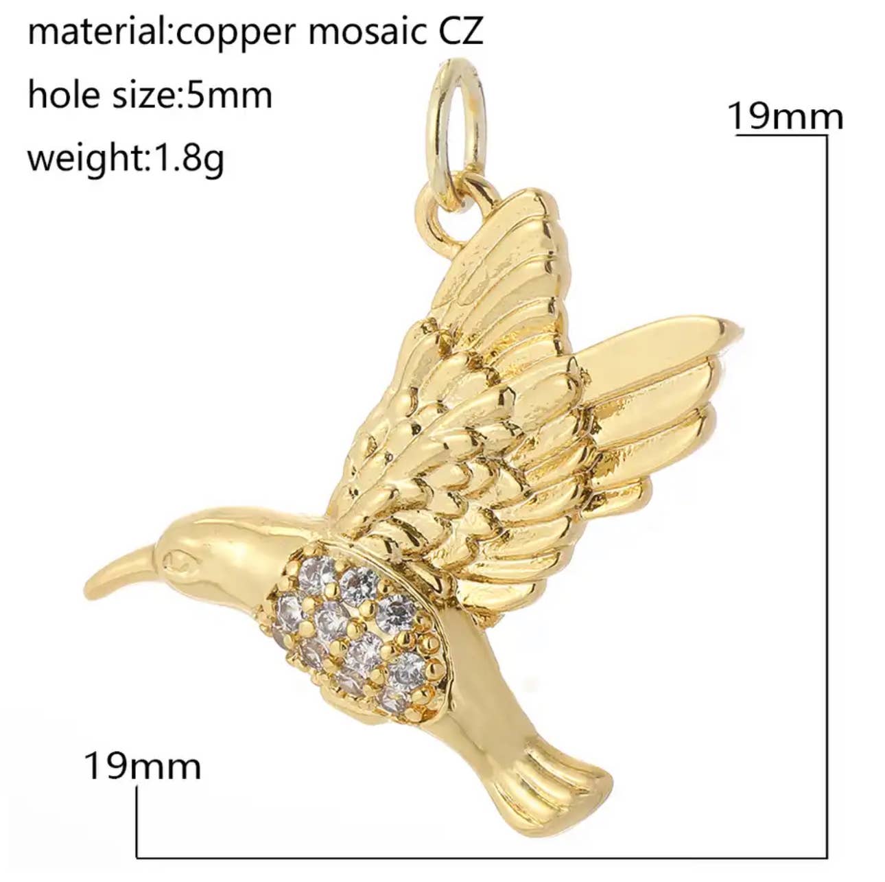 Humminhbird Charm For Charm Bar & Charm Necklace