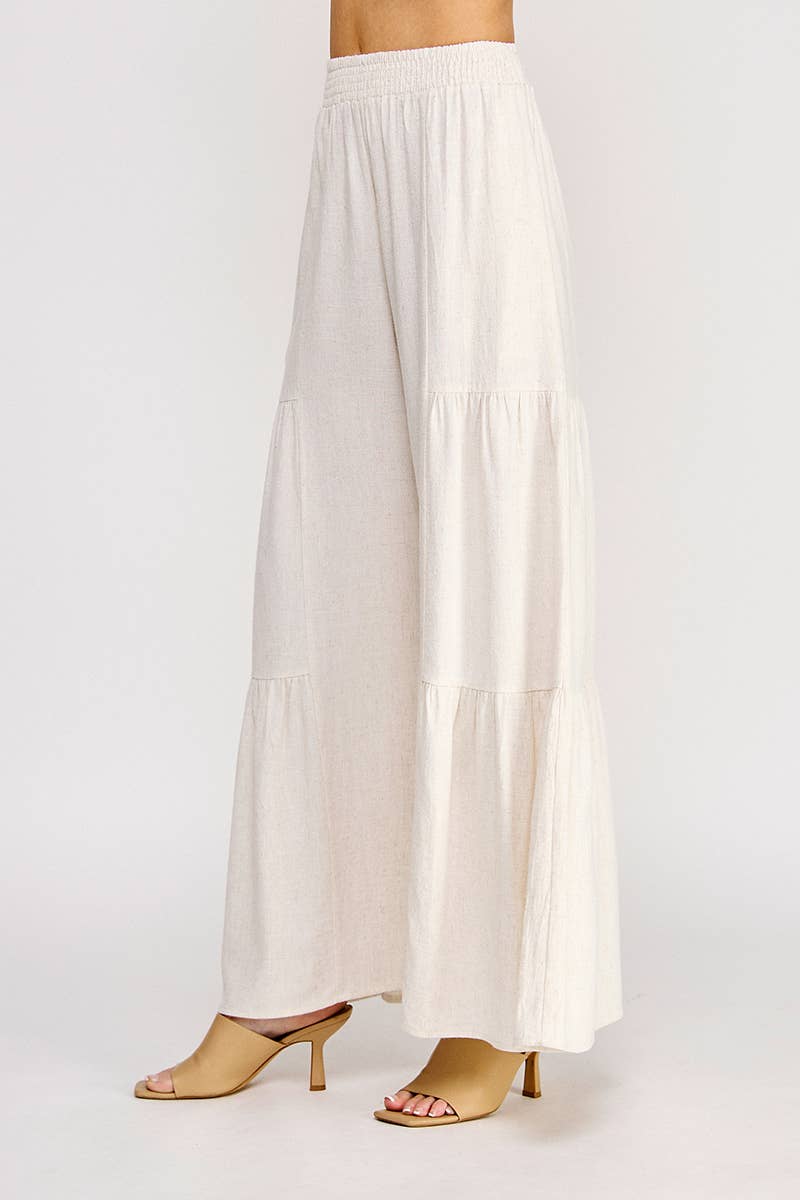 Boho Tiered Linen Pants