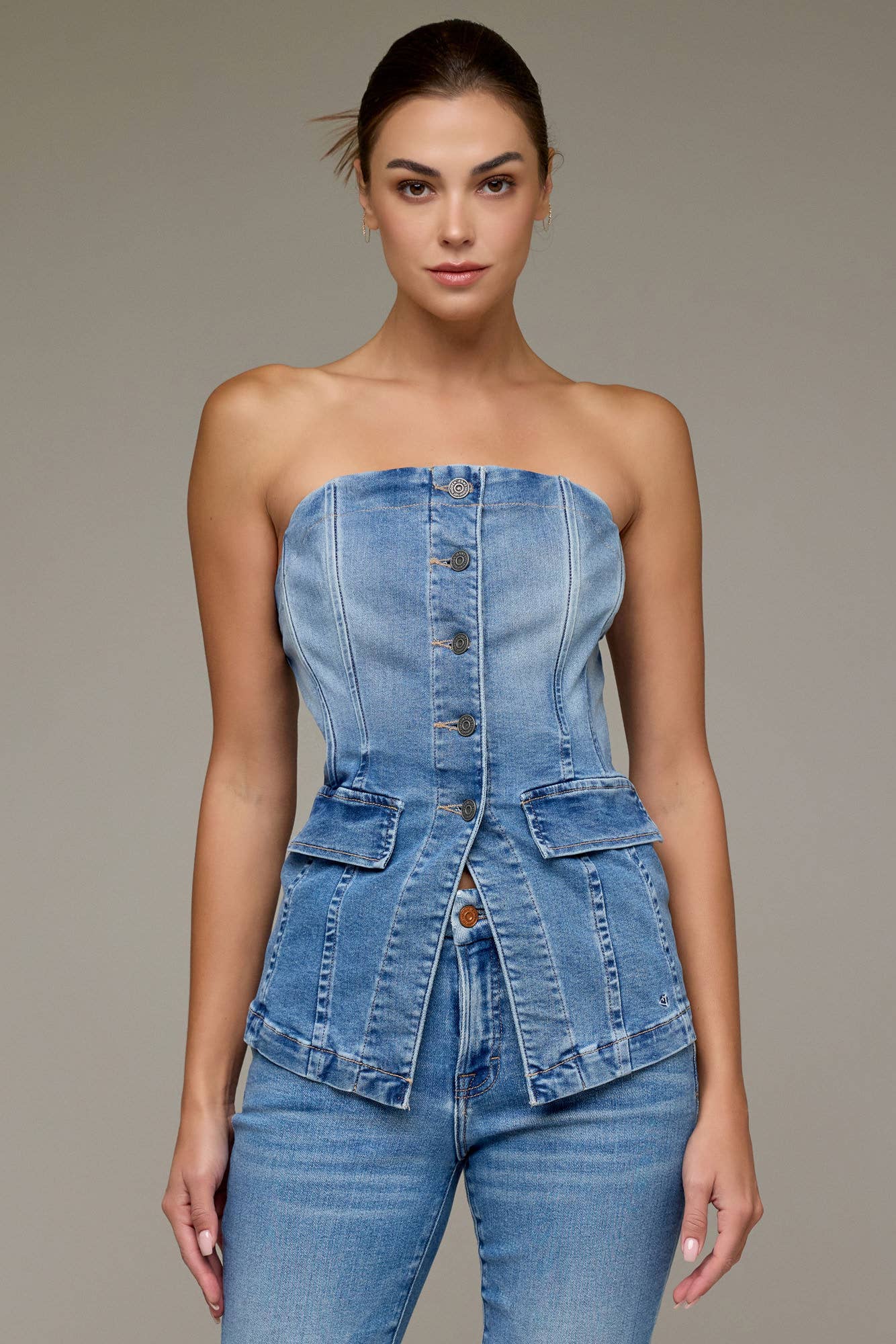 Denim Tube Top