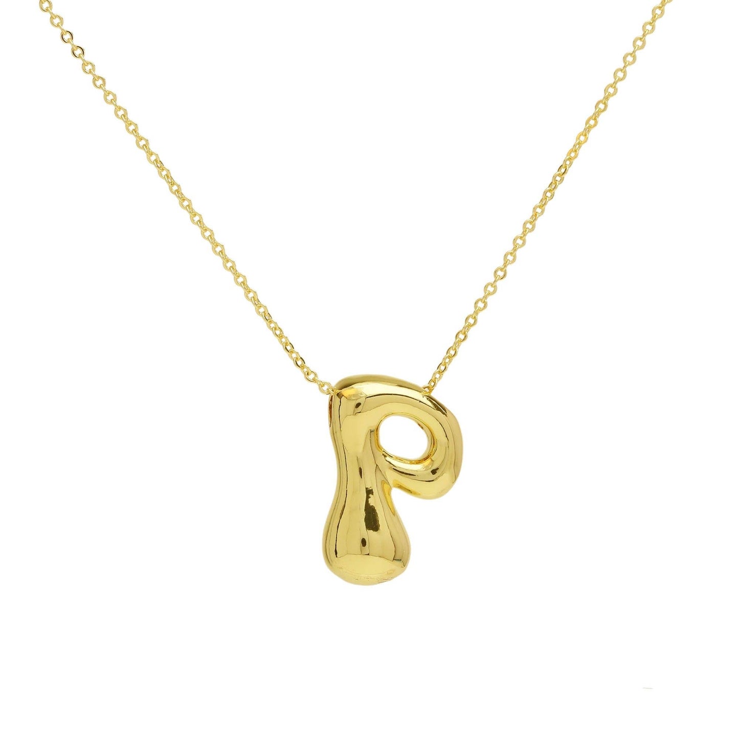 Initial Waterdrop 18K Gold Necklace