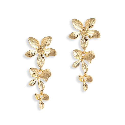 Gold Finest Flower Earrings