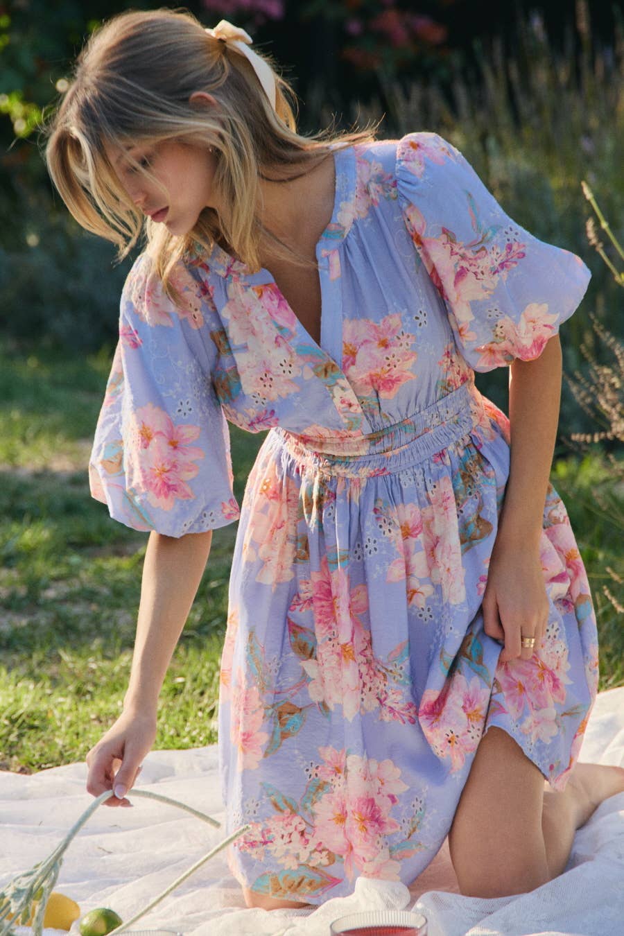 Plus Printed Short Dress
