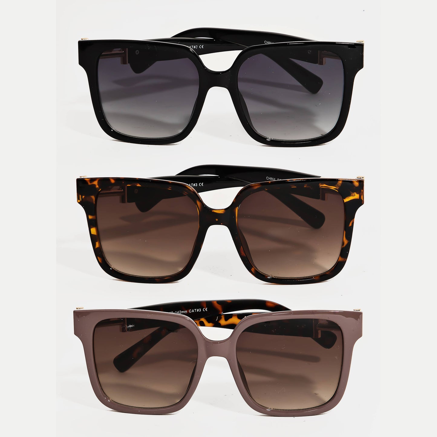 Metallic Joint Large Square Sunglasses