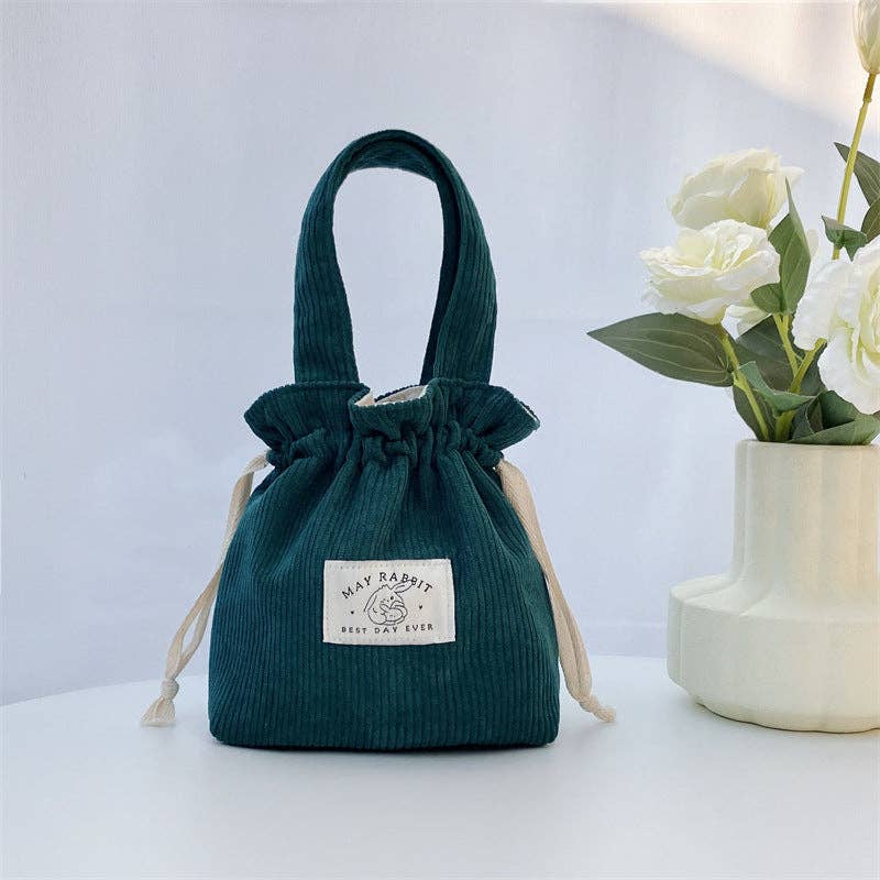 Corduroy Drawstring Handheld Storage Bag