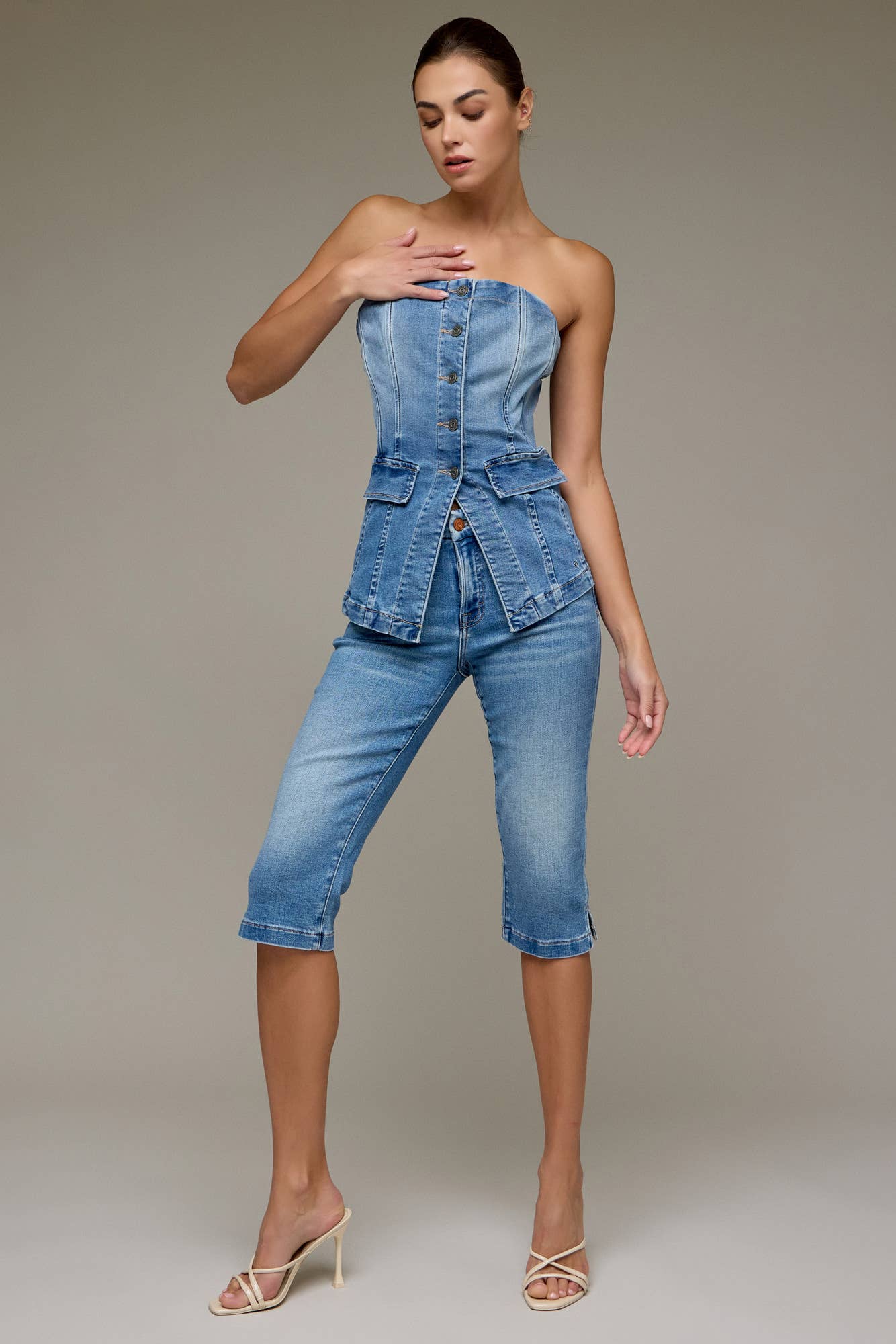 Denim Tube Top