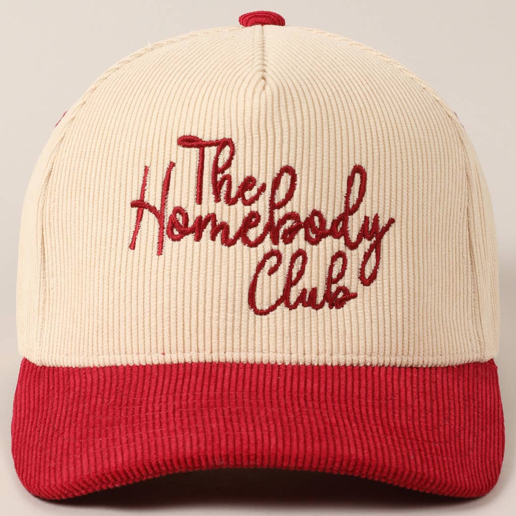 The Homebody Club Two-Tone Corduroy 5 Panel Cap