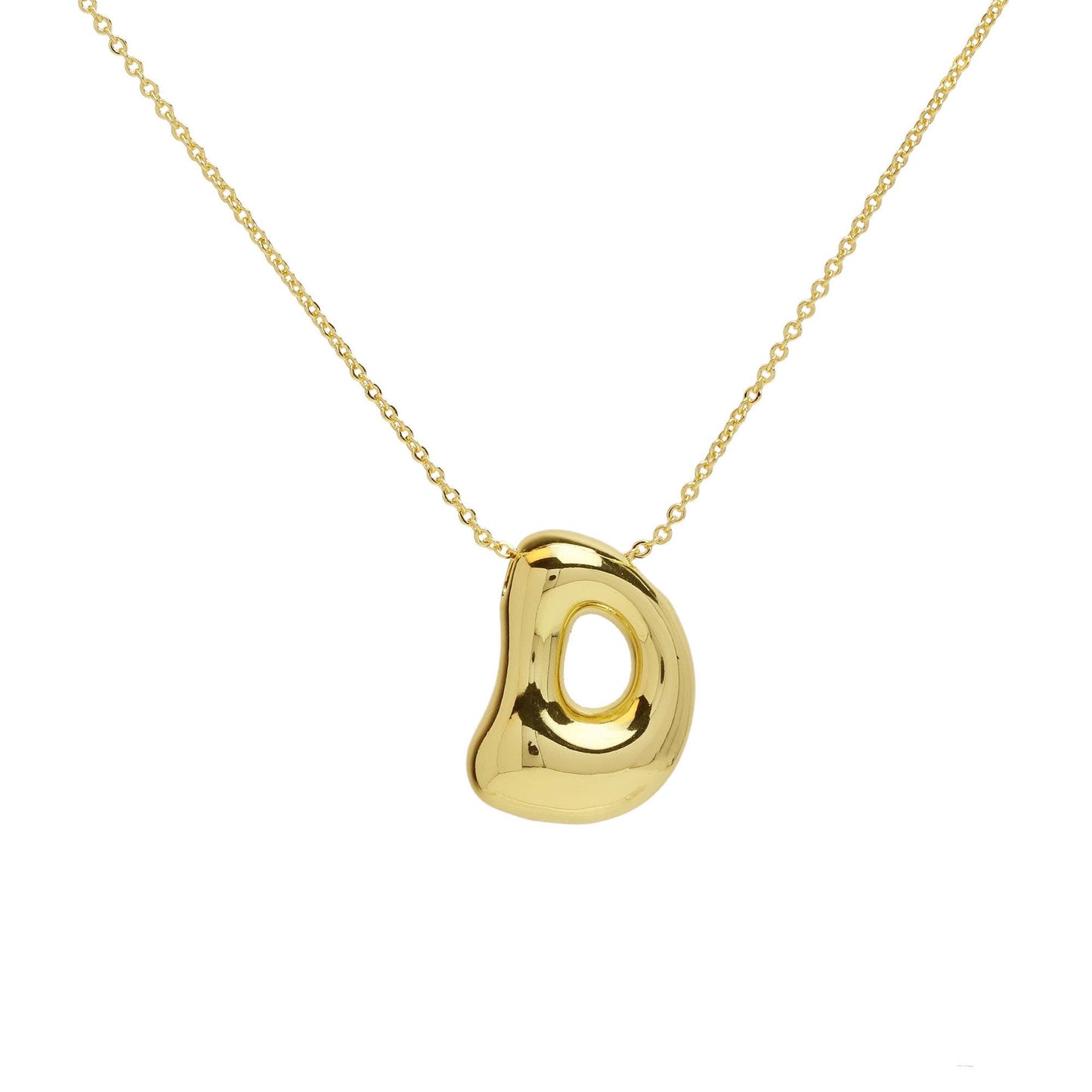 Initial Waterdrop 18K Gold Necklace