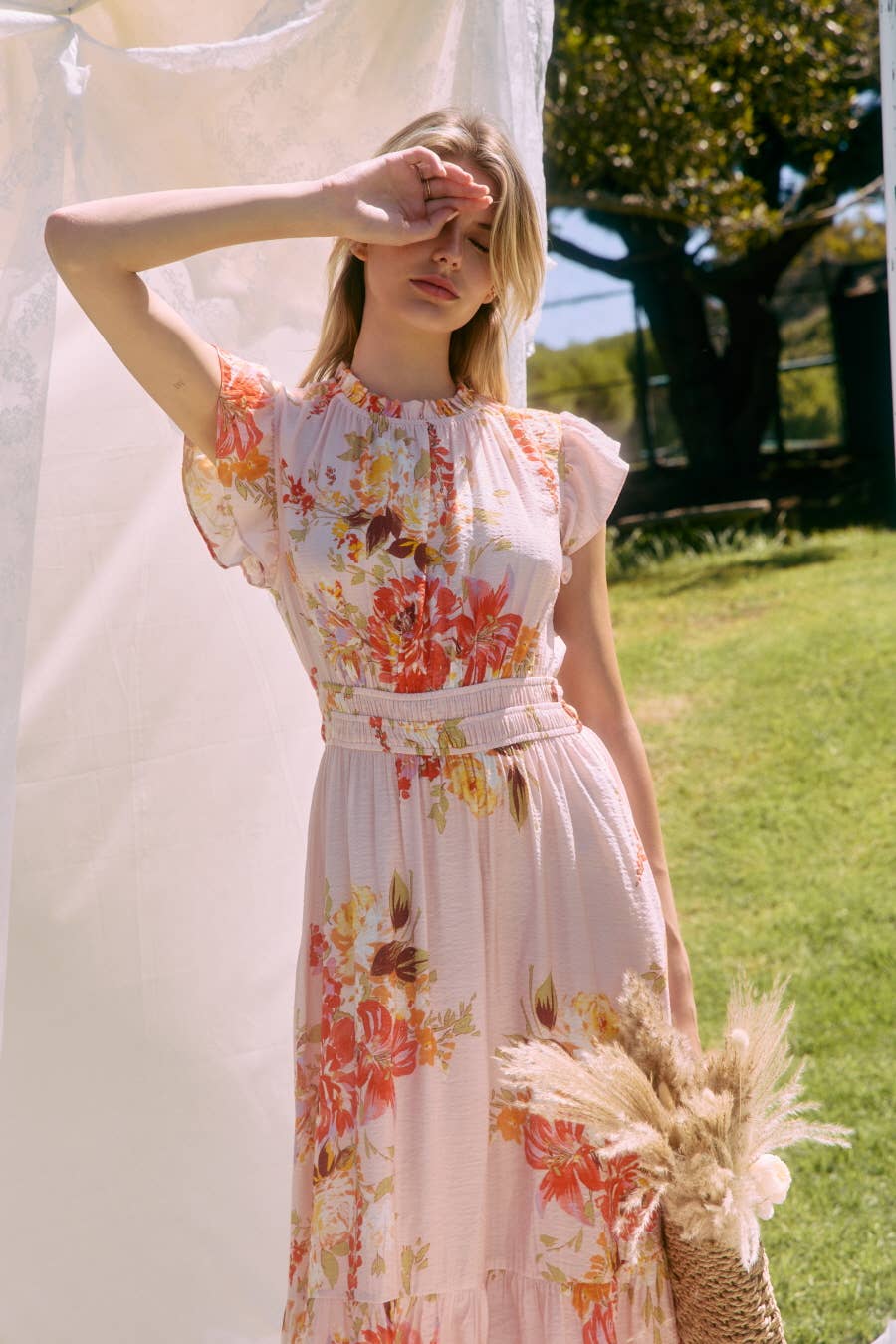 Printed Midi Dress