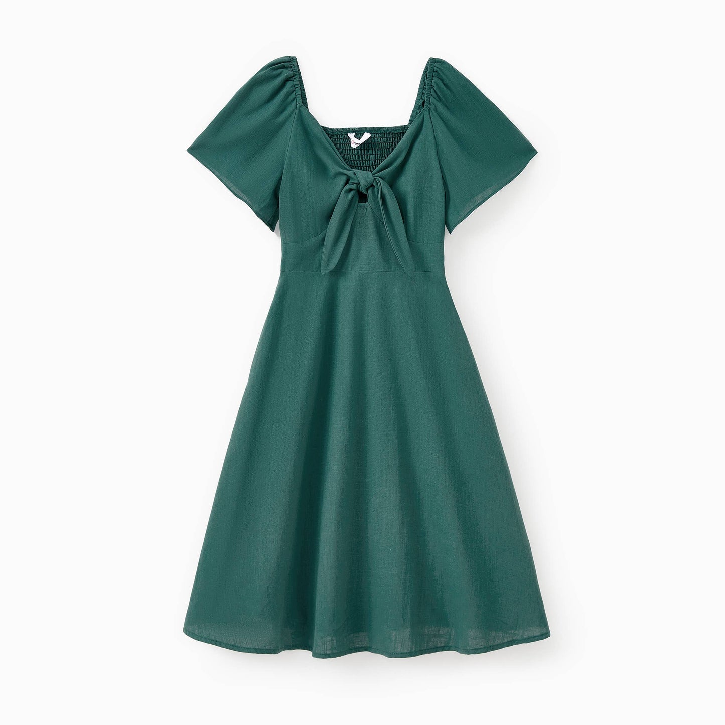 Mom and Me 100% Cotton Muslin Shirred Back Twist Knot Dress