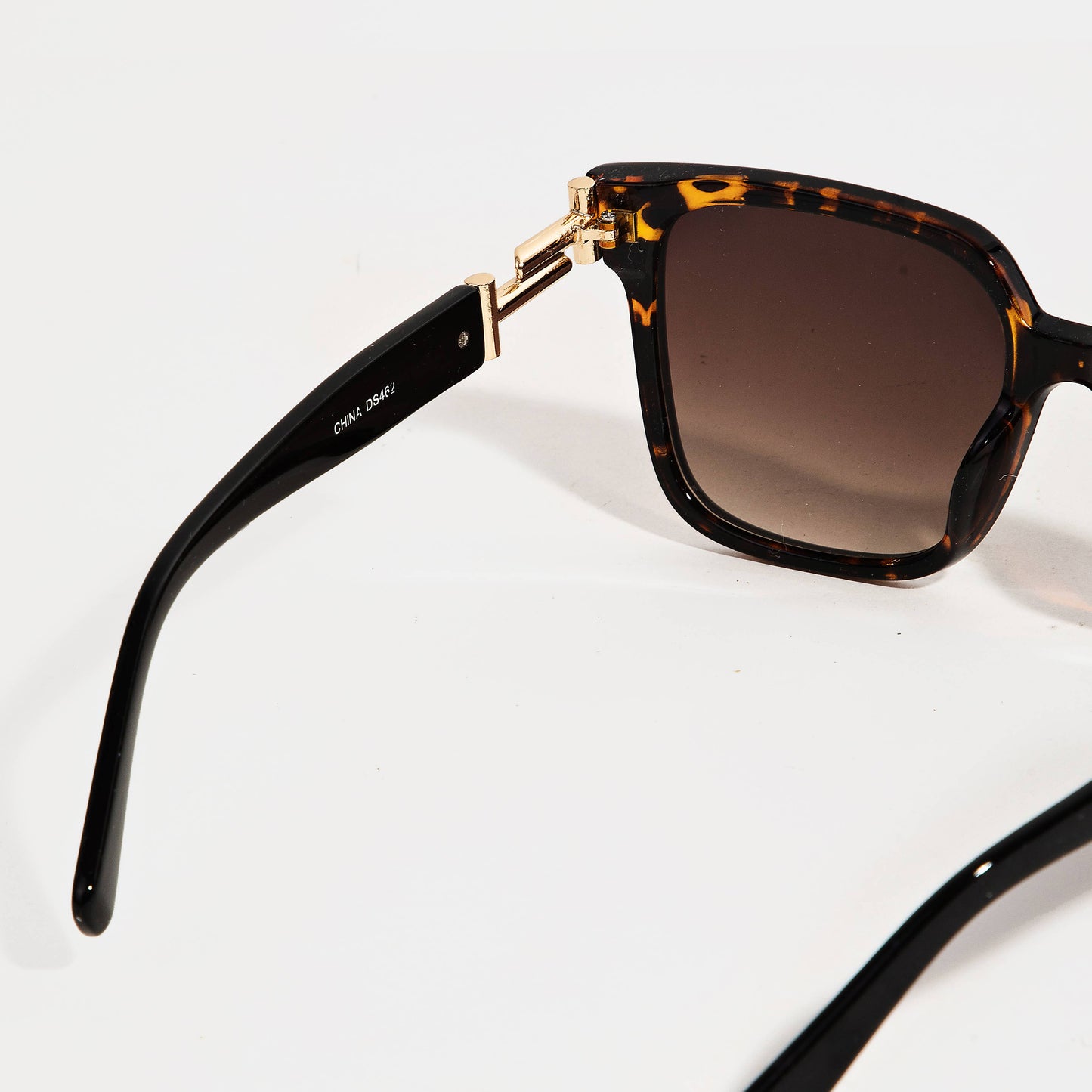 Metallic Joint Large Square Sunglasses