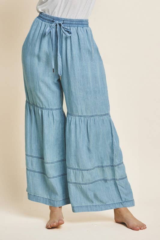 Boho Tiered Wide Leg Pants