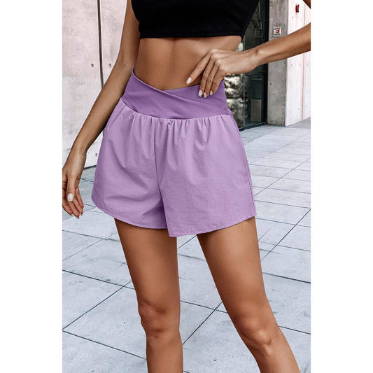 Self Belt Cross Classic Solid Short Pant