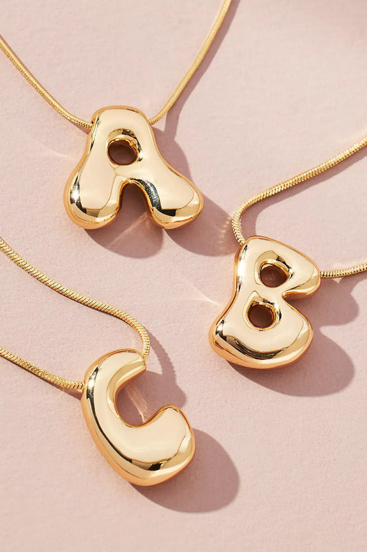 Initial Waterdrop 18K Gold Necklace