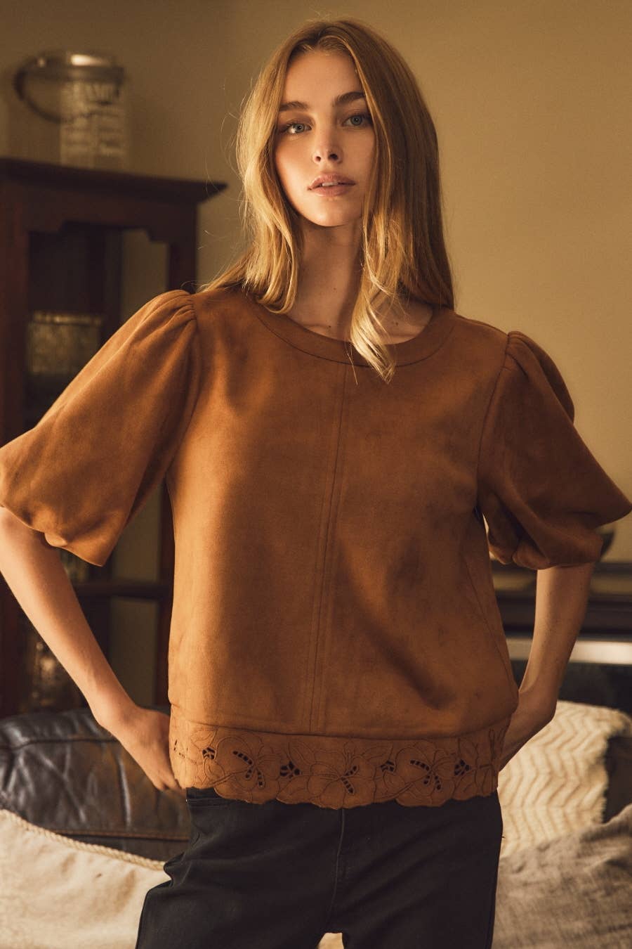 Relaxed Linen Blend Top