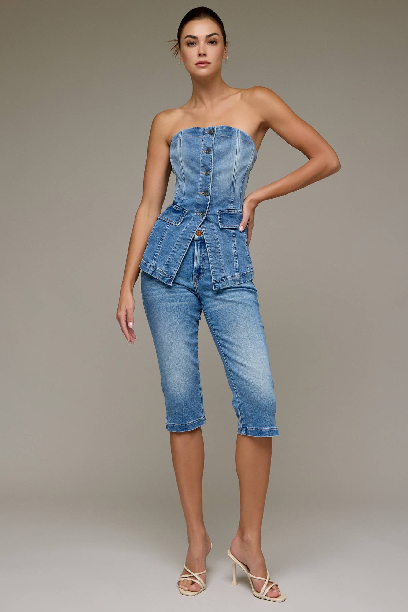 Denim Tube Top