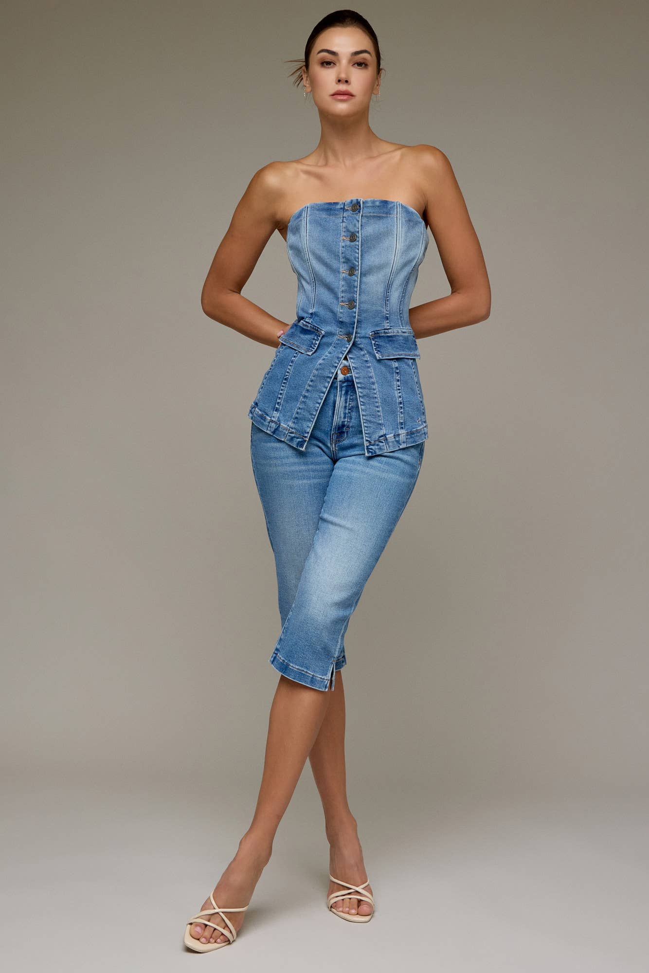 Denim Tube Top