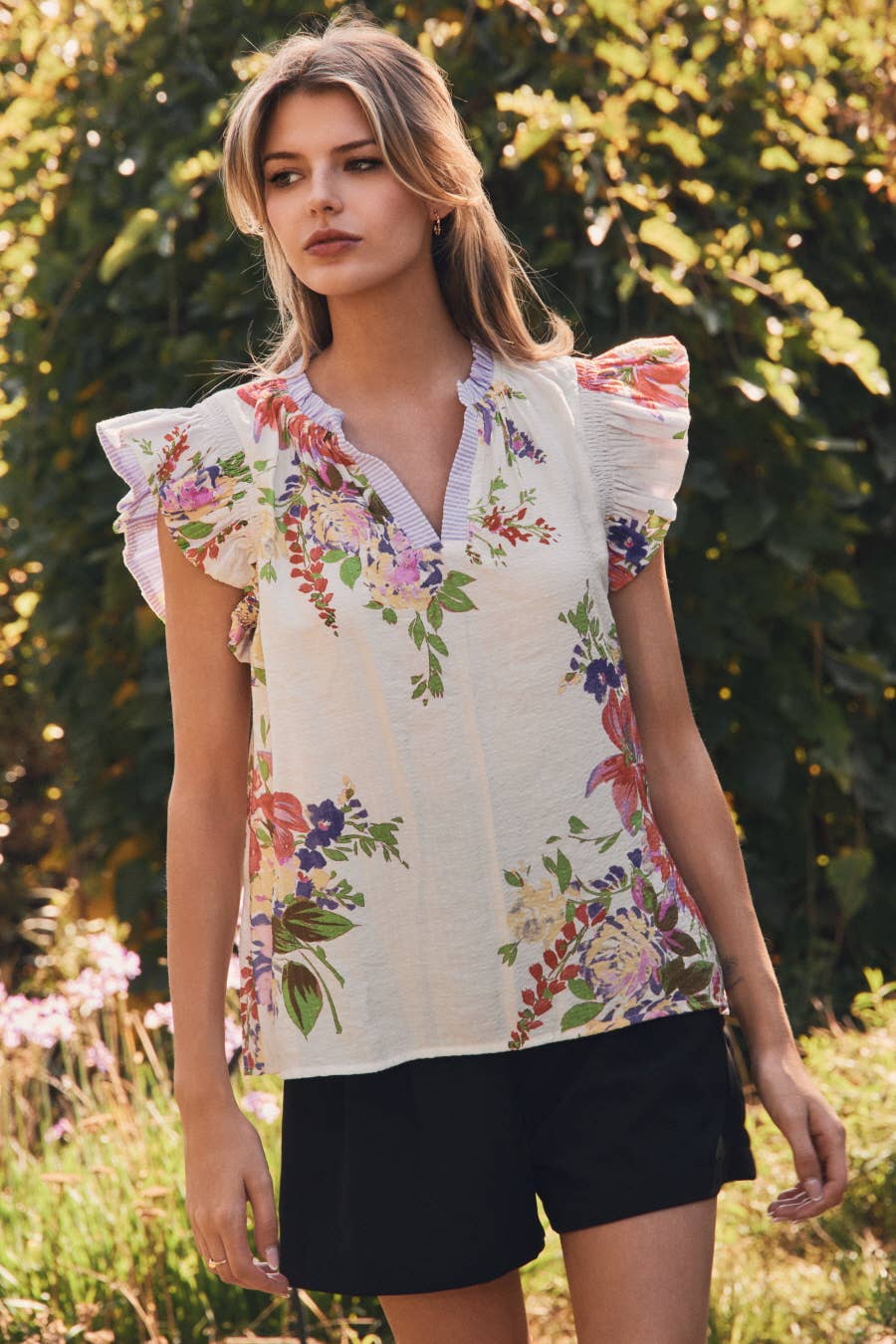 Floral Printed Woven Top