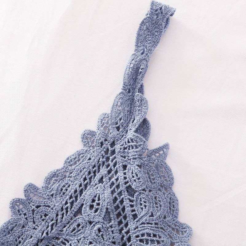 Solid Color Crochet Lace Hollow Camisole Top