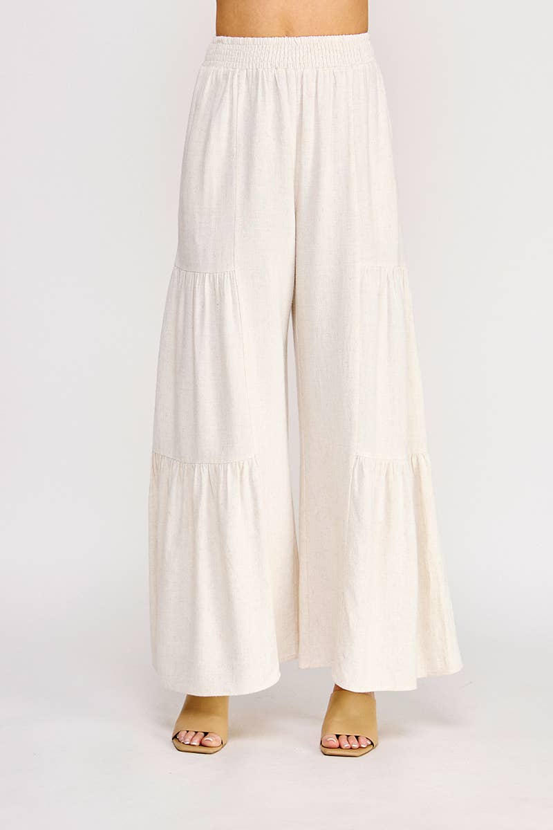 Boho Tiered Linen Pants