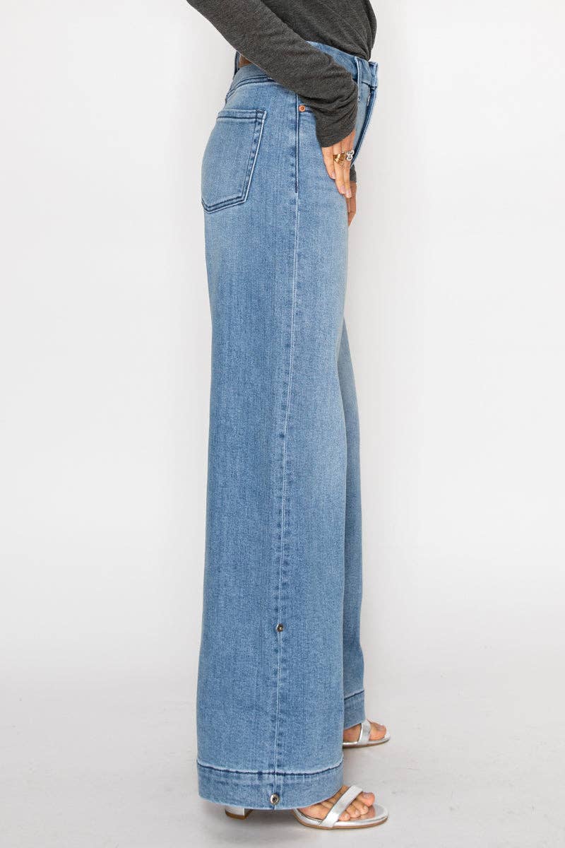 INSEAM TRANSFORMER TUMMY CONTROL HIGH RISE A-WIDE JEANS